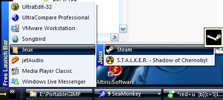 Free Launch Bar : photo d'&eacute;cran