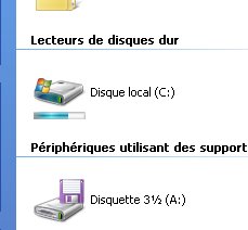 vista dirve indicator, disque syst&egrave;me